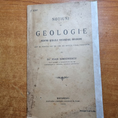 manual - notiuni de geologie - din anul 1902 - harta romaniei mici