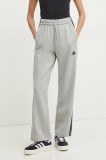 adidas pantaloni de trening Essentials culoarea gri, melanj, JE1302