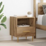 vidaXL Noptieră cu sertar 2 pcs Maro 40 x 35 x 47.5 cm Lemn compozit