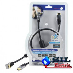 Cablu profesional HDMI 1.4 19pin Tata RA 19pin Tata 0.75M,HQ foto