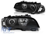 Set de faruri tuning cu ochi de &icirc;nger LED, potrivit pentru BMW 3 E46 04.1999-03.2003 coupe/cabriolet, stanga si dreapta Performance AutoTuning