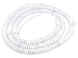 Cablu Spiralat Neecranat PUR Alb 1,5m
