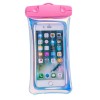 Husa subacvatica Holografica Waterproof Flippy, Snowproof, Universala, Impermeabila, cu Snur, pentru telefon sau documente, Roz