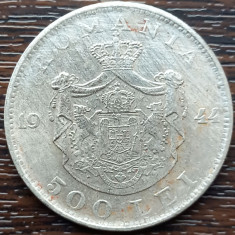 (A1034) MONEDA DIN ARGINT ROMANIA - 500 LEI 1944. REGELE MHAI I