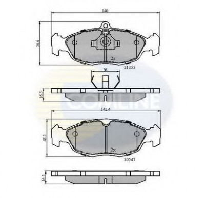 Set placute frana,frana disc DAEWOO CIELO limuzina (KLETN) (1995 - 2008) COMLINE CBP0134 foto