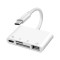 Hub USB-C OEM NK108LTC, 1 x USB-A - 1 x USB-C - 1 x SD - 1 x microSD, Alb