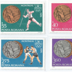 Romania, LP 923/1976, Medalii Olimpice, J.O. de Vara, Montreal, MNH