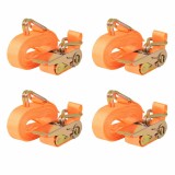 VidaXL Chingi fixare cu clichet, 4 buc, 0,4 tone 6 mx25 mm, portocaliu