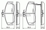 Set placute frana,frana disc ROVER 25 (RF) (1999 - 2005) BOSCH 0 986 424 214