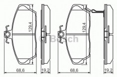 Set placute frana,frana disc ROVER 25 (RF) (1999 - 2005) BOSCH 0 986 424 214 foto