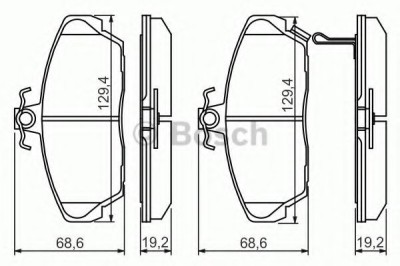 Set placute frana,frana disc HONDA CIVIC VII Hatchback (EU, EP, EV) (1999 - 2006) BOSCH 0 986 424 214 foto