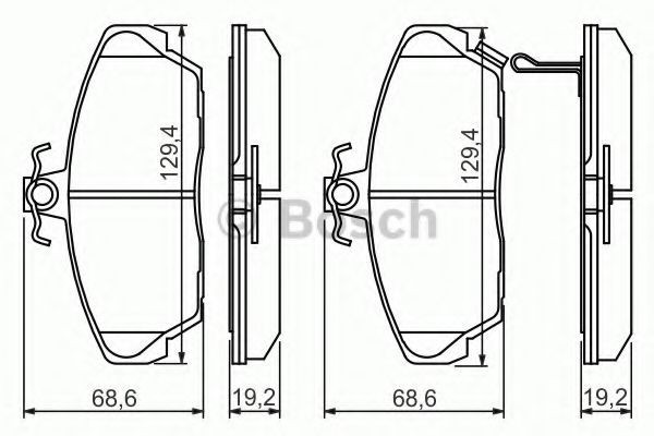 Set placute frana,frana disc HONDA CIVIC VII Hatchback (EU, EP, EV) (1999 - 2006) BOSCH 0 986 424 214