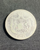 Moneda 5 lei 1884 argint