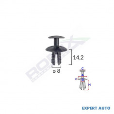 Clips fixare elemente exterioare pentru vw, seat, mercedes, skoda 8x14.2mm negru set 10buc UNIVERSAL Universal #6