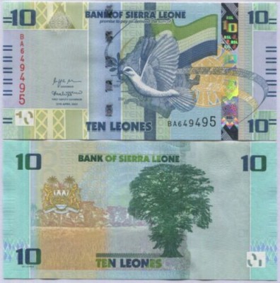 Sierra Leone 2022 - 10 leones UNC foto