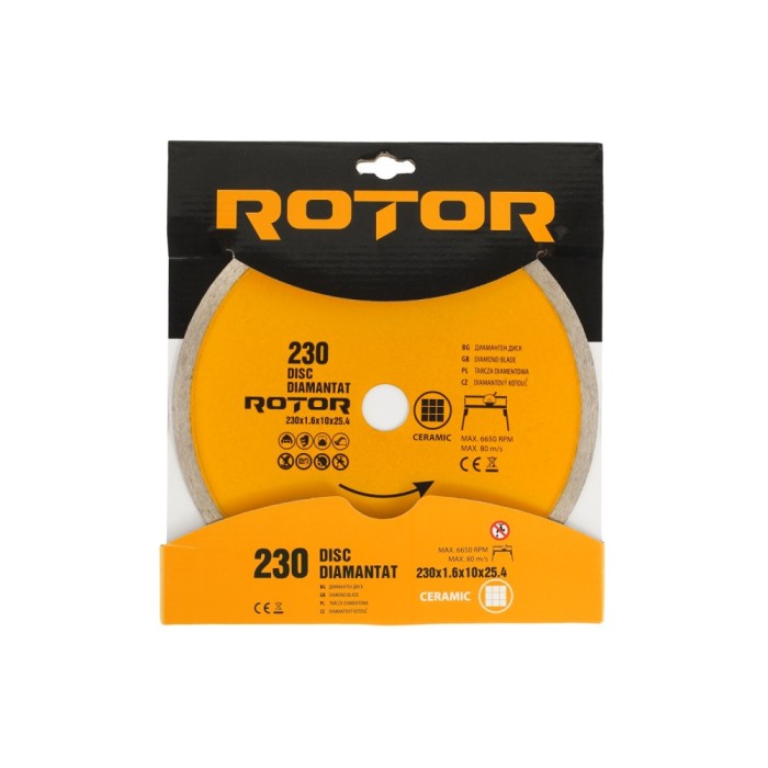 DISC DIAMANTAT 230x1.6x10x25.4 Continuu Rotor Innovative ReliableTools