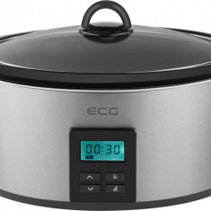 Oala electrica Slow cooker ECG PH 5510 Rider, 5.5 litri, 240 W, vas ceramic,