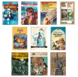 Pachet 10 Carti Mark Twain: Aventurile lui Huckleberry Finn, Tom Sawyer, Print si Cersetor