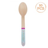 Set Linguri Petrecere, Model Lebădă, Lemn, 16 cm, 10 Bucăți, Oem
