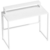 HOMCOM Birou Pliabil Compact cu Suport Detașabil pentru Monitor, 100x48x87,5 cm, Alb | Aosom Romania