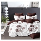 Lenjerie pat dublu,bumbac finet,6 piese,cearceaf normal 220x240cm, cearceaf pilota 200x220cm, 2 fete de perna 50x70, 2 fete de perna 70x70-A1101