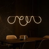 Lustra LED DIVINO aurie 96W, 150 cm, lumina reglabila 3000K-6000K
