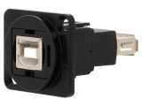 Adaptor USB A la USB B soclu, metal, drept, USB 2.0 - CLIFF