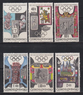Cehoslovacia 1968 - Jocurile Olimpice - Mexico City , MNH foto