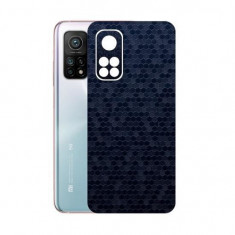 Set Folii Skin Acoperire 360 Compatibile cu Xiaomi Mi 10T Pro (2 Buc) - ApcGsm Wraps HoneyComb Blue