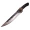 Cutit de bucatarie IdeallStore&reg;, Dragon Breath, otel inoxidabil, maner lemn, 33 cm, negru