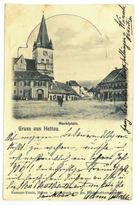 3468 - CISNADIE, Sibiu, Market, Romania - old postcard - used - 1906 foto