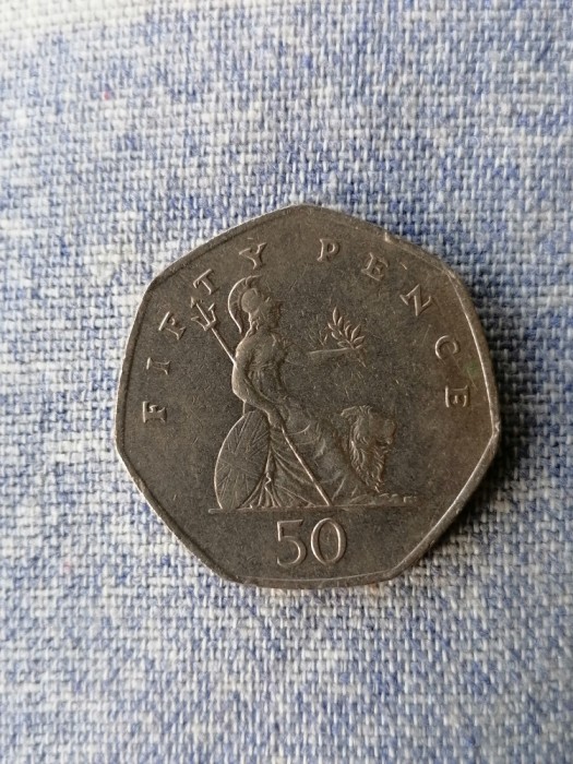 MONEDA 50 PENCE 1998 MAREA BRITTANIE