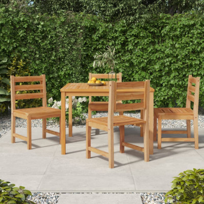 vidaXL Set masă pentru grădină, lemn masiv de tec, 5 piese foto