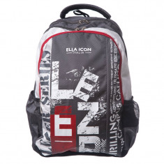 Rucsac Adventure Ella Icon, 46 x 36 x 18 cm, Gri/Rosu