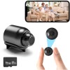 Mini Camera Spion WiFi Full HD 1080P + Card 16GB, Unghi 140&deg;, Detectare AI Miscare Umana, Vedere Nocturna Infrarosu 10m, Aplicatie iOS Android, Alerte, Oem
