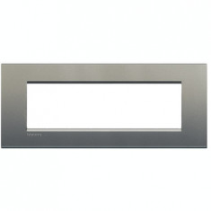 Placa ornament ,7 module, gri, living light, BTICINO