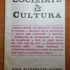 revista societate si cultura 1990 -anul 1,nr. 1-prima aparitie a revistei