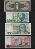 Set Lot 8 bancnote Brazilia cruzeiro cruzados cruzados novos necirculate, America Centrala si de Sud