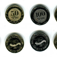 ARMENIA █ SET COMPLET DE MONEDE █ 10+20+50+100+200+500 Dram COMEMORATIV 2023 UNC