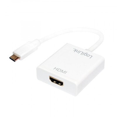 Cablu adaptor USB 3.1 C (T) la HDMI 1.4 (M), 14cm, LOGILINK UA0236A foto