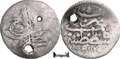 1703 (1115AH) #7, AR Para - Ahmed al III-lea - Constantinopol - Imperiul Otoman foto