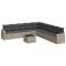 Set canapele de gradina cu perne 10 piese gri deschis poliratan