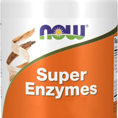 Supliment Alimentar Now Foods, Super Enzime, 180 de capsule, Testat in laborator, Amestecul de enzime, Fara gluten, Fara soia