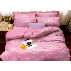 Lenjerie de pat pentru o persoana cu husa de perna dreptunghiulara, Sweetie, bumbac mercerizat, multicolor