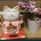 Pisica Maneki Neko roz superbă