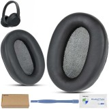 Set 2 bureti pentru casti Sony WH-CH720N, WH-CH710N, WH-CH700N, WH-CH700, Over-Ear - Negru - Spuma cu memorie - Piele ecologica
