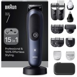 Aparat de tuns multifunctional Braun All-in-One Seria 7 AIO7580,Lama ProBlade, AutoSense,8 Piepteni, 1 Cap tuns SkinGuard,1 Cap ras PrecisionShave, 1
