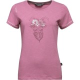 Tricou Dama Chillaz Gandia Alps Love Bordeaux, Marimea 38, Bumbac, Tencel, Lycra - Confortabil, Respirabil, Ideal Sport &amp; Timp Liber