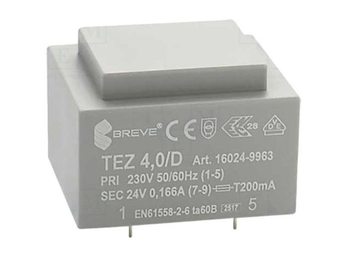 Transformator &Icirc;ncapsulat 4VA 230VAC 24V