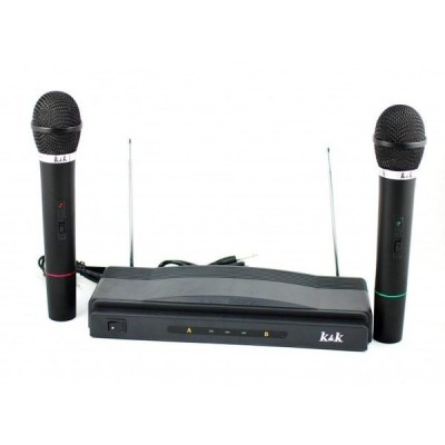 Set 2 microfoane wireless semiprofesionale K&amp;amp;K AT-306 foto